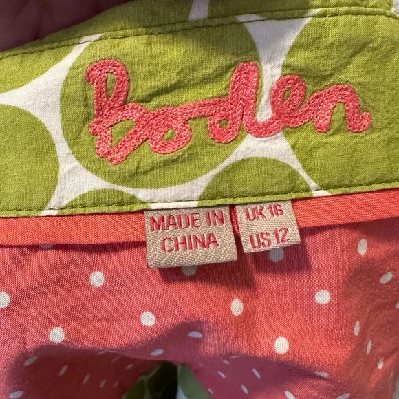 Boden Sienna Cotton Button Down Long Sleeve Shirt. Women’s 12 - Picture 3 of 6